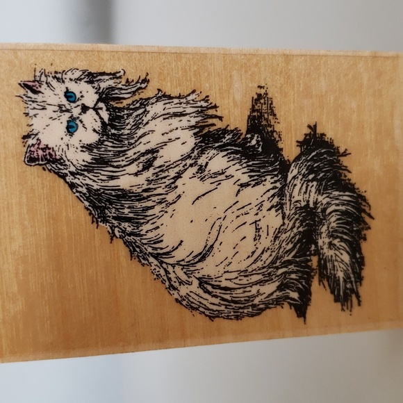 2 Stamps Cat Stamp Cat Stampa for Crafts Persian Cat - Picture 9 of 13